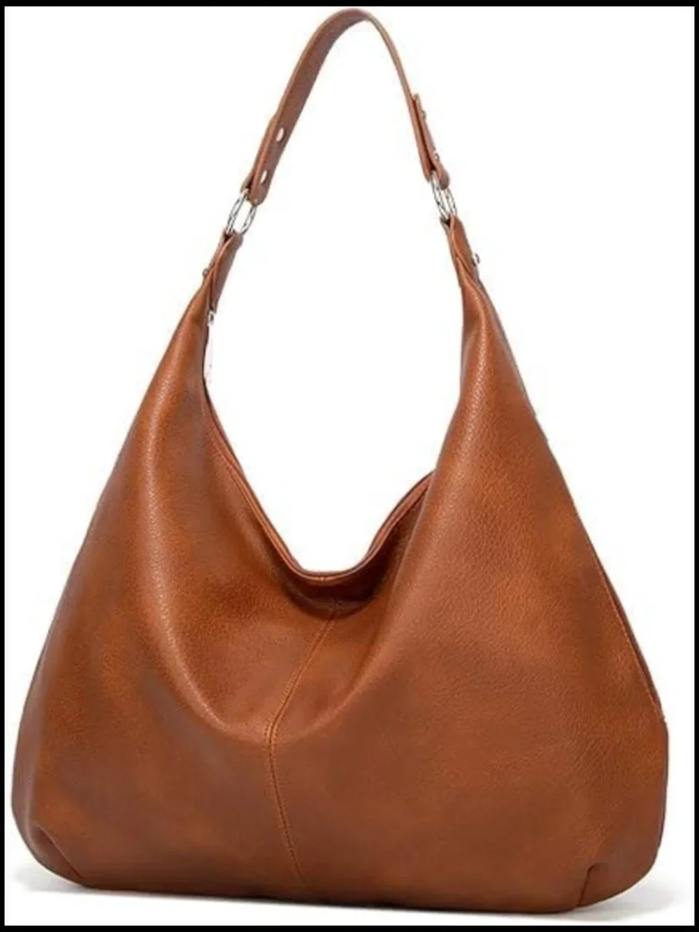 Slouchy Hobo Tote Bag Soft Faux Leather Shoulder Handbag Spacious Travel Purse